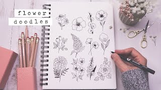 Twelve Easy Flower Doodles You Need To Know [upl. by Nosa]