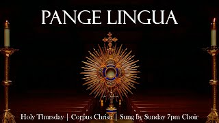 Pange Lingua  Catholic Hymn amp Chant  Holy ThursdayCorpus Christi  Latin w English translation [upl. by Jaylene]