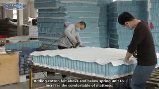 Pocket Spring Mattress Production Process Pocket Sprung Mattress Company [upl. by Ynaffit819]