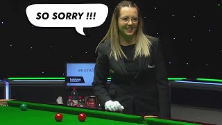 Embarrassing Mistakes By Beautiful Snooker Referee [upl. by Eciralc]