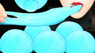 ASMR BLUE DESSERT EXTREMELY STRETCHY HOMEMADE MOCHI MOST SATISFYING EATING SOUNDS POPULAR MUKBANG [upl. by Neliak]