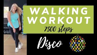 DISCO Walking Workout  7500 Steps in 1 Hour  Young at Heart Workout Disco Walk at Home over 50 [upl. by Erusaert955]