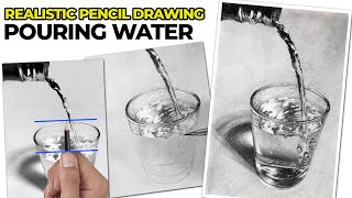 Realistic Pencil Drawing  How to Draw Flowing Water [upl. by Sapphire239]