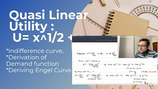 Quasilinear Preferences Income Offer curve and Engel Curve  5 [upl. by Atteloc]