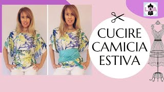 Cucire una camicia in 30 minuti  DIY Shirt [upl. by Adnirim510]