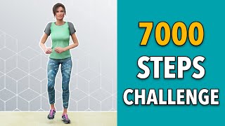 7000 Steps Challenge  Walk At Home Workout [upl. by Yltsew]