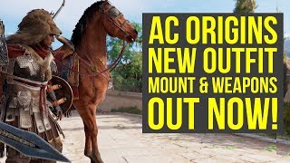 Assassins Creed Origins DLC Roman Centurion Pack Gameplay Outfit Mount amp Weapons AC Origins DLC [upl. by Goren]