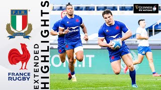 Italy v France  EXTENDED Highlights  Dupont Stars in BonusPoint Win  Guinness Six Nations 2021 [upl. by Awjan]