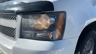 CHEVY TAHOE HEADLIGHT BULB REPLACEMENT [upl. by Imas]