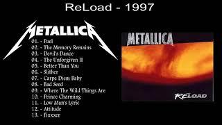 Metallica  Reload 1997Full Album HQ [upl. by Sedruol]