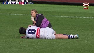 Gaff strikes Brayshaw  Round 20 [upl. by Redienhcs]