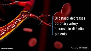 Cliostazol decreases coronary artery stenosis in diabetic patients [upl. by Ardiedak853]