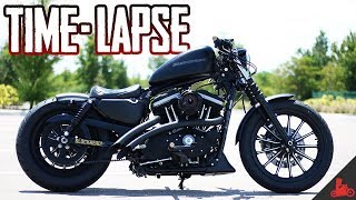 Custom HarleyDavidson Iron 883 TIME LAPSE ⏰ [upl. by Annahsohs104]