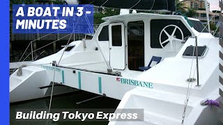 How to build a boat 40ft catamaran  3 min overview amp building timeline [upl. by Lihkin]