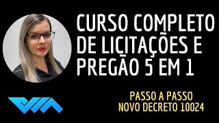 Curso Completo de Licitações e Pregão 5 em 1 ANALISTA EM LICITAÇÕES MASTER [upl. by Aramad]