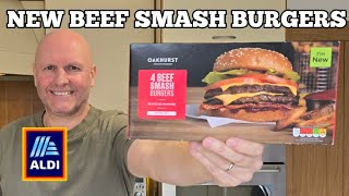 New BEEF SMASH BURGERS Review From ALDI [upl. by Aiyn]