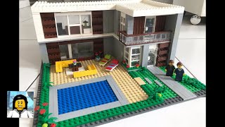 HOW TO BUILD A LEGO MODERN HOUSE  LEGO TUTORIAL [upl. by Friedlander]