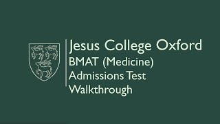 BMAT Medicine Admissions Test Walkthrough [upl. by Maleeny]