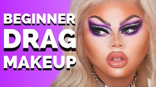 Beginner Friendly Drag Queen Makeup Tutorial [upl. by Artima]