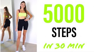 🔥5000 Steps in 30 Min 🔥 Fast Walking Cardio Workout  YanaFit Fun 5000 Steps At Home [upl. by Casanova]