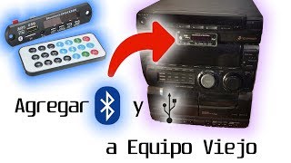 USB y Bluetooth en equipo de sonido antiguo sin gastar un dineral [upl. by Dlopoel]