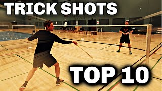 TOP 10 BADMINTON TRICK SHOTS  2020 edition [upl. by Lananna]