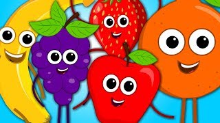 Five Little Fruits  Fruits Song  Learn Fruits  Nursery Rhymes  Kids Songs [upl. by Amoihc884]