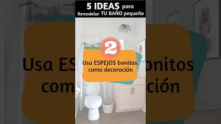 ✅ ¿Como REMODELAR un BAÑO PEQUEÑO con POCO DINERO 💰  5 tips  sin obra azulejos decorar repisas [upl. by Aihseket539]