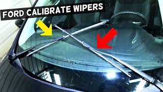 How to calibrate windshield wipers wipers crossing on FORD FOCUS FUSION [upl. by Hachman126]