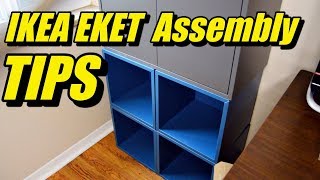 IKEA EKET Modular Storage Cabinet Assembly Tips [upl. by Sedlik]