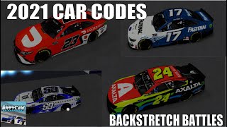 2021 Car Codes Backstretch Battles [upl. by Haniraz]