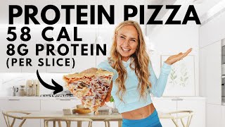 HIGH PROTEIN LOW CAL PROTEIN PIZZA 350 cal for FULL PIZZA Delicious easy amp quick anabolic recipe [upl. by Norod]