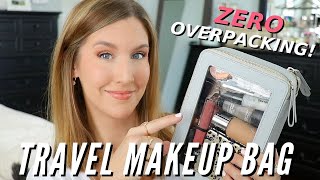 Packing a TRAVEL MAKEUP BAG  STOP Overpacking  TSA Makeup Tips [upl. by Yeneffit222]