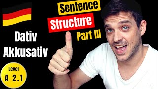 Position of Dativ and Akkusativ Objects  German Sentence Structure Part III  YourGermanTeacher [upl. by Uaeb445]