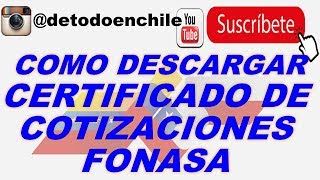 Como descargar el certificado de cotizaciones de fonasa [upl. by Casady300]