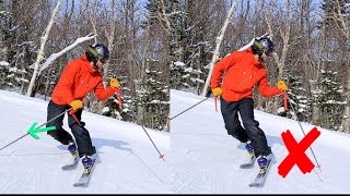 How to CARVE Telemark Turns  Using Your INSIDE Knee  TIP 3 [upl. by Yeltihw]