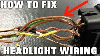 How To Replace Headlight Wiring [upl. by Aneeras]