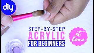 How to Do Acrylic Nails at Home for BEGINNERS 💅🏼Self Taught by Pretty Boss [upl. by Iramat875]