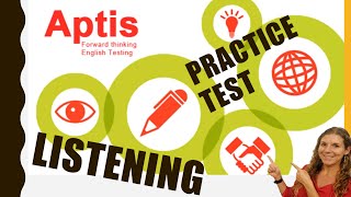 😏Complete APTIS Listening Test ✔ PDF with ANSWERS ✔ [upl. by Ellehc772]