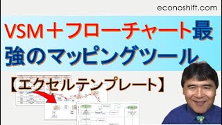 物と情報の流れ図（VSM）＋フローチャート：最強の業務フローマッピングツール【エクセルテンプレート有料版】 [upl. by Vano]