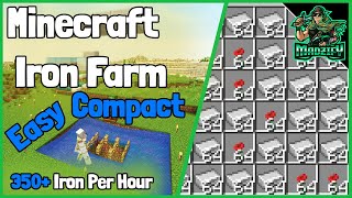 EASY amp COMPACT Iron Farm Tutorial Minecraft 119 350 Iron PH [upl. by Newberry]