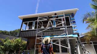 Installing Standing Seam colourbond cladding [upl. by Carnahan]