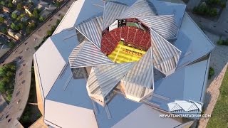 Atlantas new MercedesBenz Stadium has a retractable roof [upl. by Aurelio]