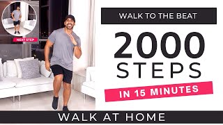 Walking Workout  2000 Steps in 15 Minutes  Steps at Home  Walk To The Beat [upl. by Maggee]