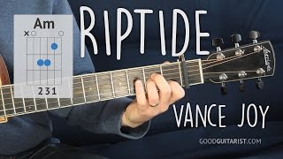 quotRiptidequot Easy Guitar Tutorial  Vance Joy  Chords Strumming and Lead [upl. by Parrnell]