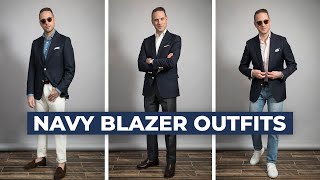 3 EASY Ways to Wear a Classic Navy Blazer for Spring [upl. by Garner]