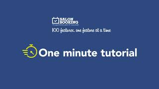 Salon Booking System  one minute tutorial [upl. by Winther]