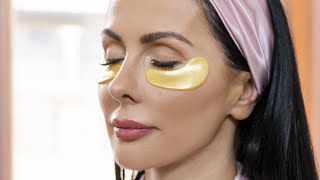 How to Apply Gold Collagen Eye Mask  KNESKO Skin [upl. by Airla]