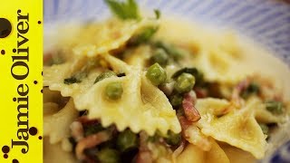 Pancetta Pea amp Mint Farfalle  Gennaro Contaldo [upl. by Dopp]