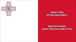 LInnu Malti  National anthem of Malta MTEN lyrics [upl. by Den]